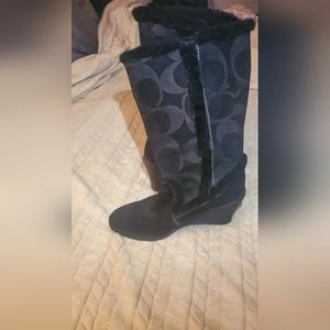 Coach black boots